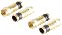 Shiverpeaks BS15 300714 F stekker Compressie, Verguld Aansluitingen: F stekker Kabeldiameter: 7.2 Mm 2 stuk(s)