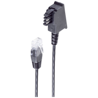Shiverpeaks DSL Aansluitkabel [1x Telefoonstekker Duitsland (TAE F)   1x RJ45 stekker] 10 m Zwart