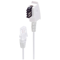 Shiverpeaks DSL Aansluitkabel [1x Telefoonstekker Duitsland (TAE F)   1x RJ45 stekker] 6 m Wit