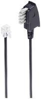 Shiverpeaks Fax Aansluitkabel [1x Telefoonstekker Duitsland (TAE N)   1x RJ11 stekker 6p2c] 15 m Zwart