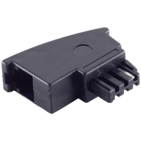 Shiverpeaks Telefoon (analoog) Adapter [1x Telefoonstekker Duitsland (TAE F)   1x RJ11 bus 6p4c] Zwart