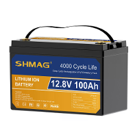 SHMAG 12.8V 100Ah LiFePO4 Batterij Klasse A Lithium Ion Betrouwbaar 4000 Cyclus Levensduur 1280Wh Energie Zonne energie
