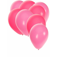 30X stuks party ballonnen   27 cm   roze / lichtroze versiering