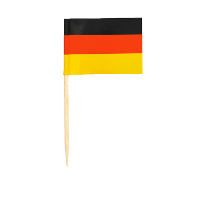 Cocktailprikkers Duitsland mini vlaggetjes   50x stuks   versiering en feestartikelen   8 cm