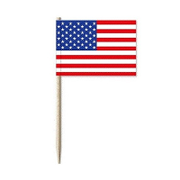 Cocktailprikkers vlaggetjes Amerika   50x stuks   USA vlag feestartikelen/versieringen