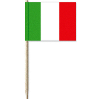 Cocktailprikkers vlaggetjes Italie   50x stuks   Italiaanse vlag feestartikelen/versieringen