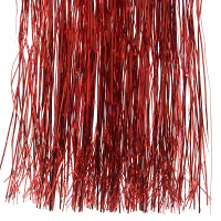 Decoris kerstboom folie slieren   1x   zakje   tinsel   rood   50 cm   kerstboomversiering