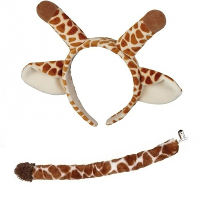 Dieren verkleed setje   Giraffe   voor kinderen   Oren en een staart