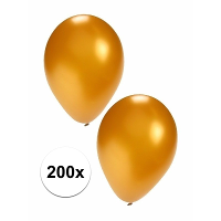 Feest ballonnen   goud   200x stuks   ca. 27 Cm   verjaardag versiering