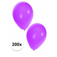 Feest ballonnen   paars   200x stuks   ca. 27 Cm   verjaardag versiering