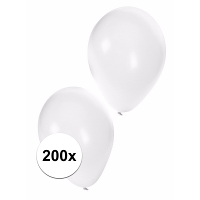 Feest ballonnen   wit   200x stuks   ca. 27 Cm   verjaardag versiering