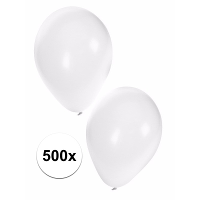 Feest ballonnen   wit   500x stuks   ca. 27 Cm   verjaardag versiering
