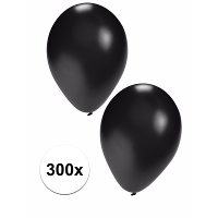 Feest ballonnen   zwart   300x stuks   ca. 27 Cm   verjaardag versiering