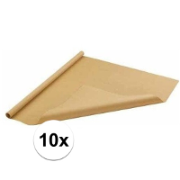 Inpakpapier/cadeaupapier   10x   500 x 70 cm   bruin
