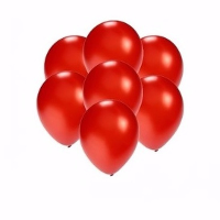 Kleine ballonnen   metallic rood   25x st   Feestartikelen en versiering   feestballonnen