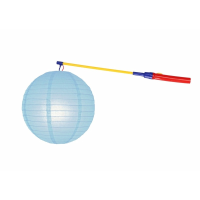 Shoppartners Lampion   lichtblauw   25 cm   met lampionstokje