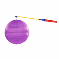 Shoppartners Lampion   paars   35 cm   met lampionstokje