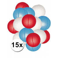 Lampion pakket rood, wit en blauw