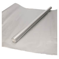Luxe inpakpapier / cadeaupapier   metallic   zilver   200 x 70 cm