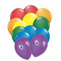 Party ballonnen   30x stuks   regenboog kleuren   versiering   feestartikelen