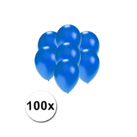 Party ballonnen   klein formaat   blauw   100x   13 cm   feestartikelen/versiering