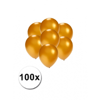 Party ballonnen   klein formaat   goud   100x   13 cm   feestartikelen/versiering