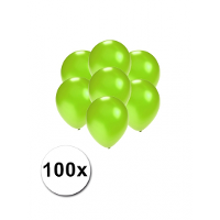 Party ballonnen   klein formaat   groen   100x   13 cm   feestartikelen/versiering