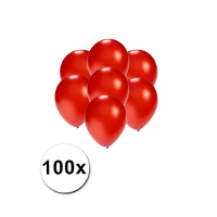 Party ballonnen   klein formaat   rood   100x   13 cm   feestartikelen/versiering