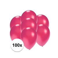 Party ballonnen   klein formaat   roze   100x   13 cm   feestartikelen/versiering