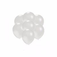 Party ballonnen   klein formaat   wit   100x   13 cm   feestartikelen/versiering