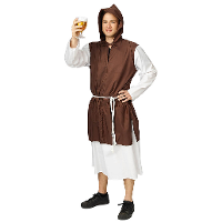 Pater Trappist Monikken abdij verkleedkleding kostuum   voor heren   bruin/wit   carnaval