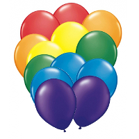 Shoppartners regenboog kleuren party ballonnen   50x stuks   latex   rond   27 cm