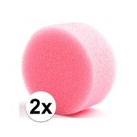 Superstar Grimas schmink sponsje   2x   rond   D6 x H3 cm   grimeren voor kinderen en volwassenen