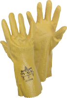 Showa 4707 771 Gr. L Chemicaliënhandschoen Katoentricot, Polyester, Nitril Maat (handschoen): 9, L EN 388:2016, EN 374 1:2016/ Typ B, EN 374 5:2016 ISO