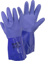 Showa 4708 XL 660 Gr. XL Chemicaliënhandschoen Katoenweefsel, PVC Maat (handschoen): 10, XL EN 388:2016, EN 374 1:2016/ Typ B, EN 374 5:2016 ISO 374 1:2016/