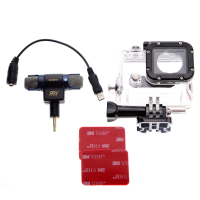 Side Open Protective Housing Case And Microphone With Adapter Cable For Gopro Hero 3/3+/4