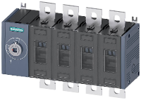 Siemens 3KD42400PE100 Belastbare scheidingsschakelaar 4 polig 400 A 690 V/AC