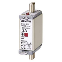 Siemens 3NA6814 Zekeringsinzetstuk Met mechanische beveiligingsweergave Geschikt voor Zekeringsgrootte 000 4 Afmeting zekering : 0 35 A 500 V 3 stuk(s)