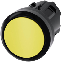 Siemens 3SU10000AB300AA0 3SU1000 0AB30 0AA0 Druktoets Kunststof frontring, Rond Knop Zwart, Geel 1 stuk(s)