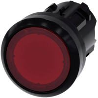 Siemens 3SU10010AD200AA0 3SU1001 0AD20 0AA0 Verlichte melder Kunststof frontring, Rond Knop Zwart, Rood 1 stuk(s)