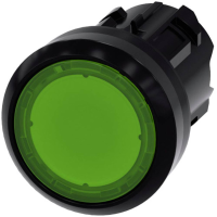 Siemens 3SU10010AD400AA0 3SU1001 0AD40 0AA0 Verlichte melder Kunststof frontring, Rond Knop Zwart, Groen 1 stuk(s)
