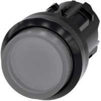 Siemens 3SU10010BB700AA0 3SU1001 0BB70 0AA0 Verlichte druktoets Kunststof frontring, Rond Knop Zwart, Helder 1 stuk(s) Piece