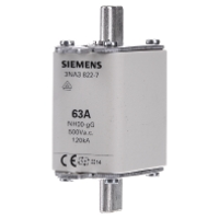 Siemens 3NA38227 NH zekering Afmeting zekering : 00 63 A 500 V/AC, 250 V/AC 3 stuk(s)