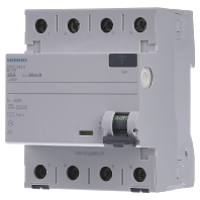 Aardlekschakelaar 4 Polig 25 A 0.03 A 400 V Siemens 5sv3342 6