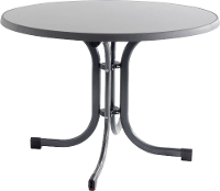 Siena Garden T60678 Tuintafel Staal, Melamine Antraciet (mat), Lei, Antiek