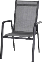 Siena Garden Tesoro M29542 Tuinstoel Aluminium, Kunststof Antraciet (mat), Zwart, Zilver