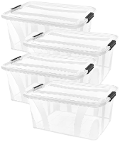 Siena HOME Opbergdoos Anzio Transparant 21 l (b x h x d) 510 x 148 x 385 mm 4 stuk(s)