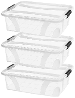 Siena HOME Opbergdoos Anzio Transparant 7 l (b x h x d) 385 x 111 x 254 mm 3 stuk(s)