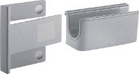 Sigel penhouder GL810 , lichtgrijs, inclusief magnetische clip voor bevestiging aan glas magneet boards, kunststof, 75x37x35 mm