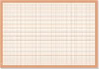 Sigel HO270 Papier Bureau onderlegger Millimeterpapier, Geruit Wit, Oranje (b x h) 59.5 Cm x 41 cm
